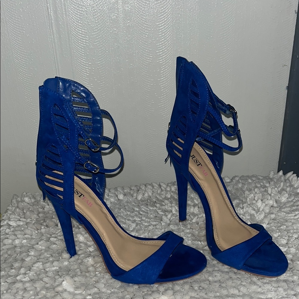 Blue High Heel Sandals